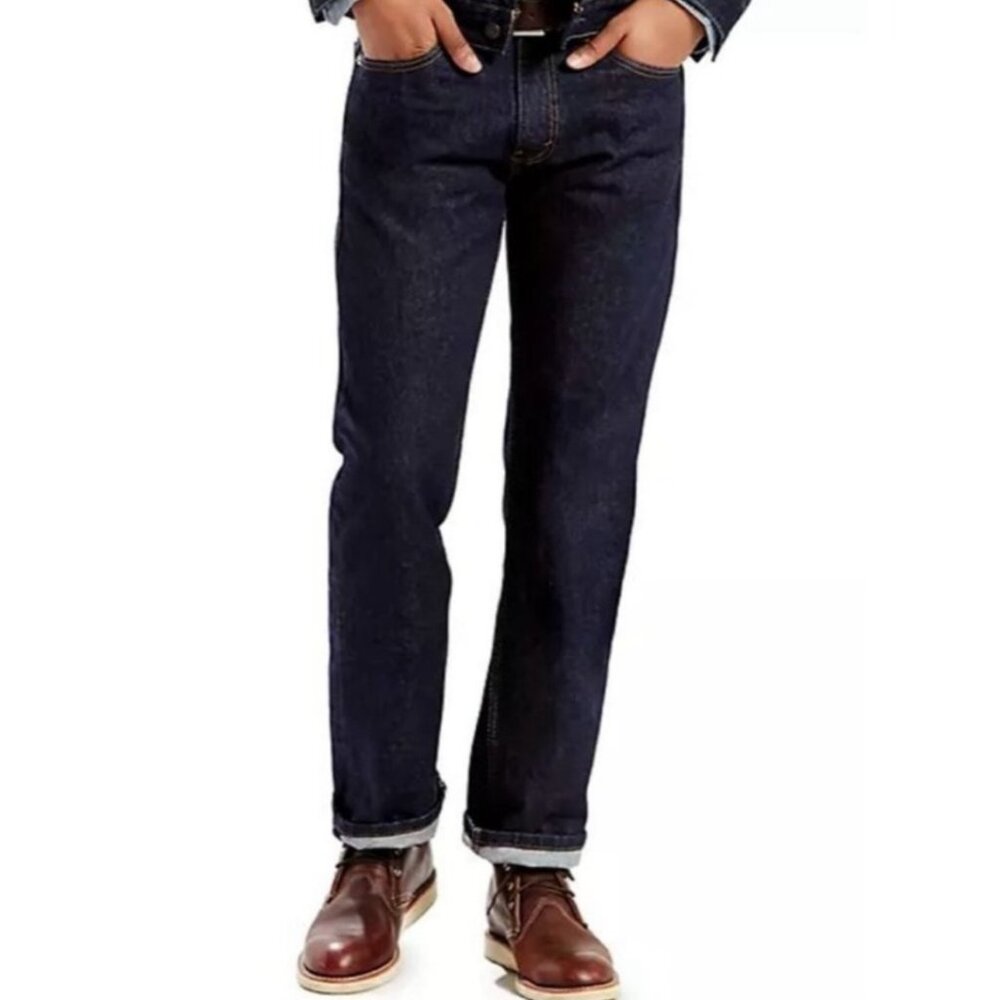 EUC Men's LEVI'S 505™ Regular Fit Straight Leg Dark Wash Jeans | Size 32 X 30